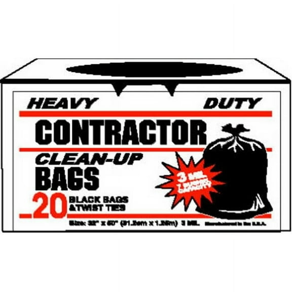 Primrose Plastics 11520-EAST 20 Count, Heavy Duty Contractor Garbage & Refuse Bag