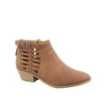 thumbnail image 1 of Primrose Womens Perforated Cutout Chunky Block Stacked Heels Ankle Booties Boots, 1 of 2
