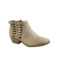 thumbnail image 1 of Primrose Womens Perforated Cutout Chunky Block Stacked Heels Ankle Booties Boots, 1 of 2