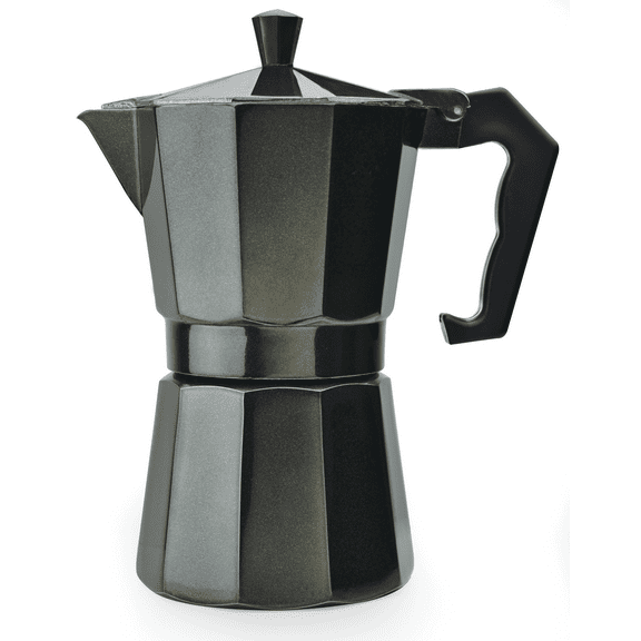 Primula Aluminum Stove Top Espresso Maker, 6 Cup, Black
