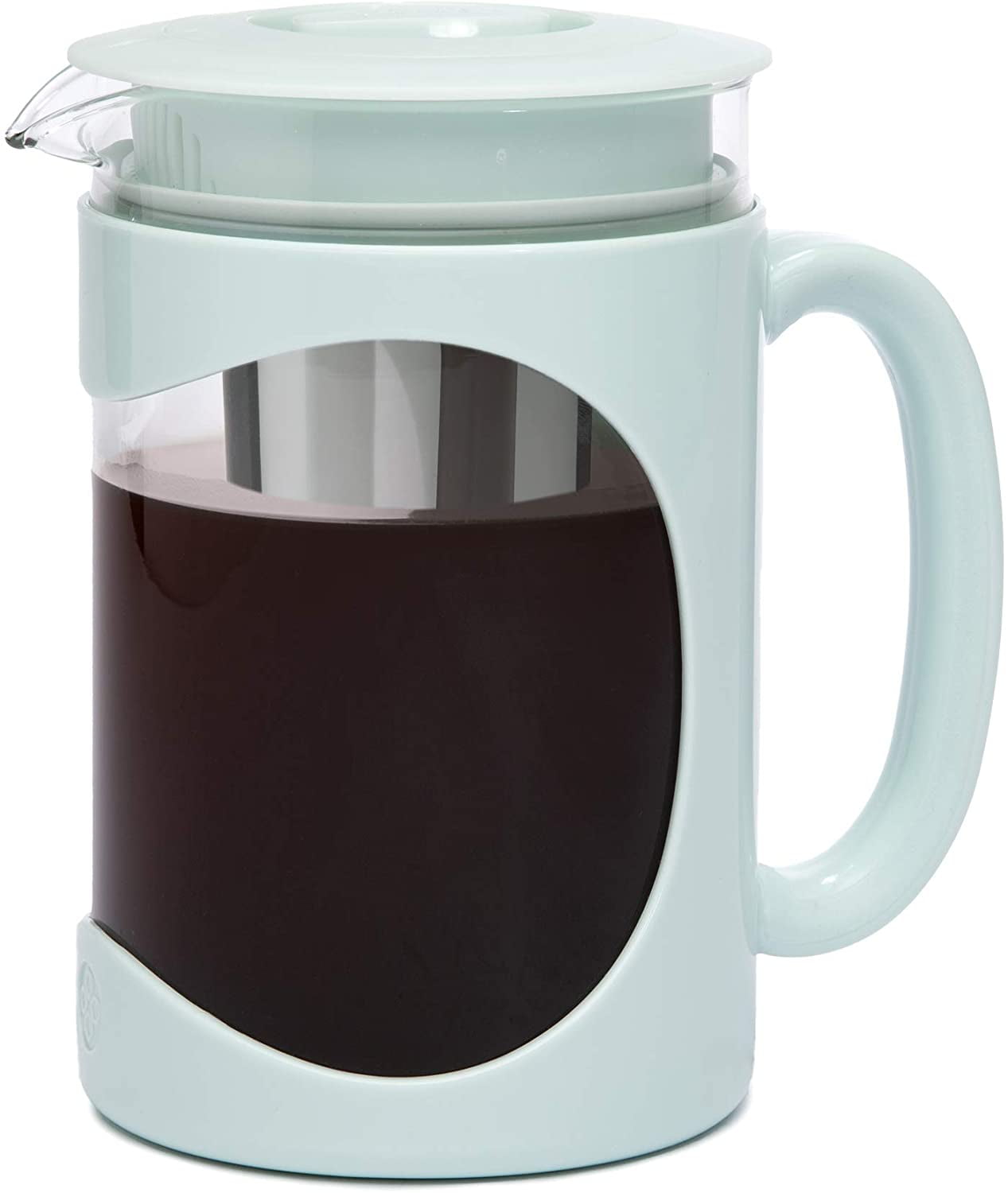 Primula Burke Deluxe Cold Brew Iced Coffee Maker, Comfort Grip Handle,  Durable Glass Carafe, Removable Mesh Filter, Perfect 6 Cup Size, Dishwasher