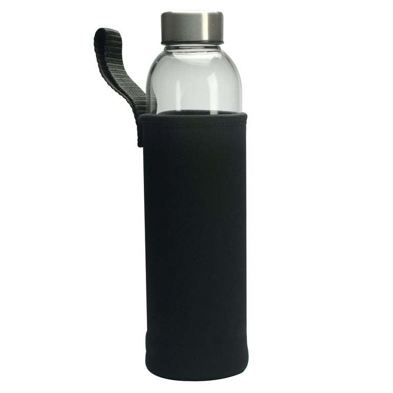 Glass Bottle with Neoprene Sleeve - Made of Borosilicate Glass (20