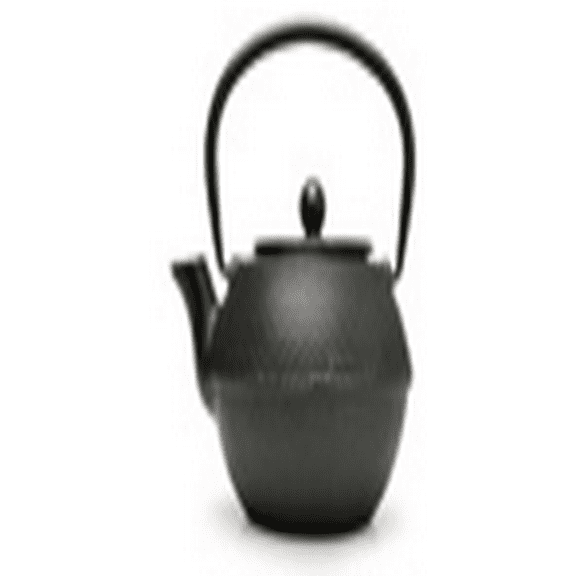 Primula Hammered 36 Oz. Cast Iron Teapot With Enameled Interior And Stainless Steel Loose Leaf Tea Infuser (Box) - Black