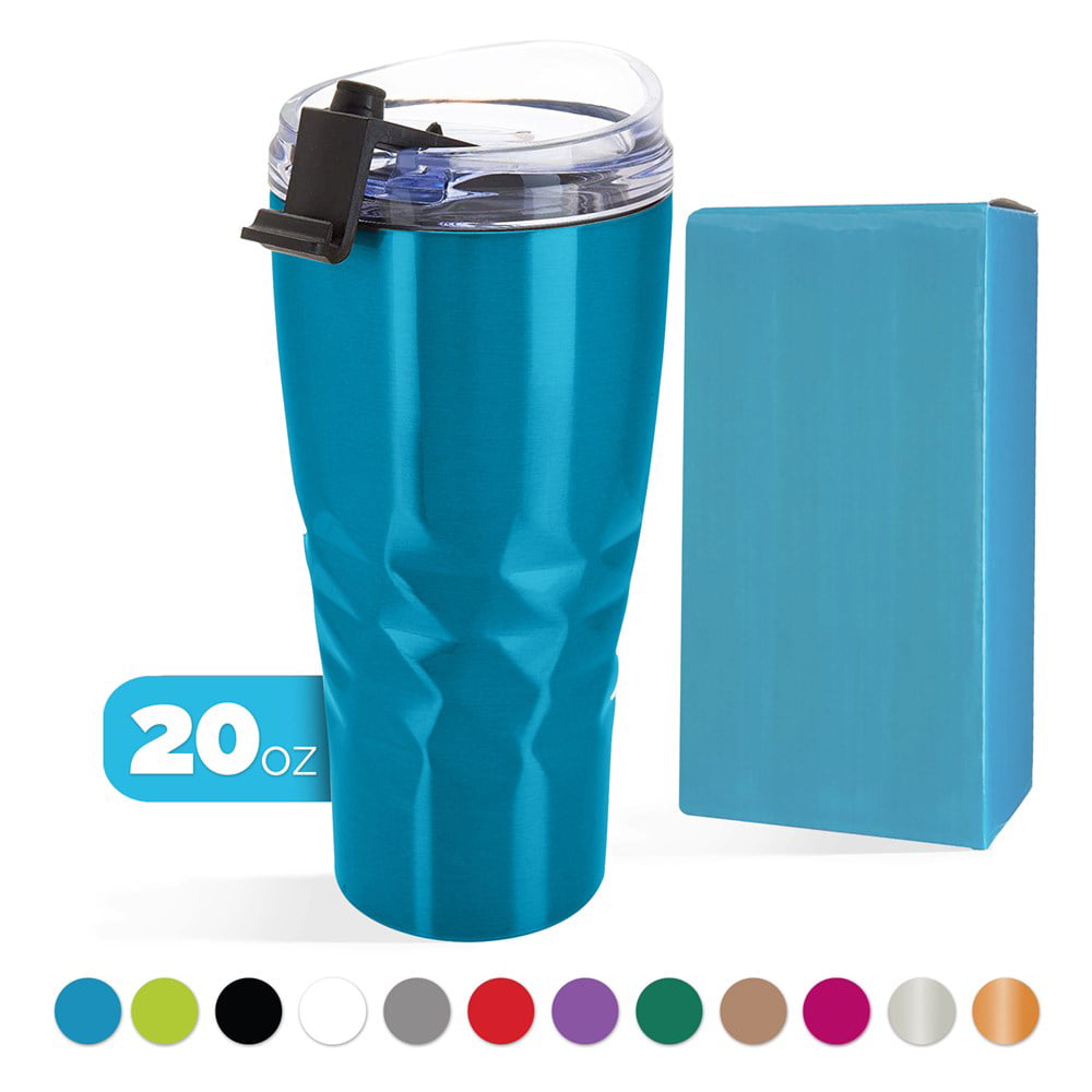  Primula Avalanche Double Walled Vacuum Sealed Stainless Steel  Thermal Insulated Tumbler Stays Cold or Hot All Day Long, Reusable Thermos,  1 Count (Pack of 1), Teal: Home & Kitchen