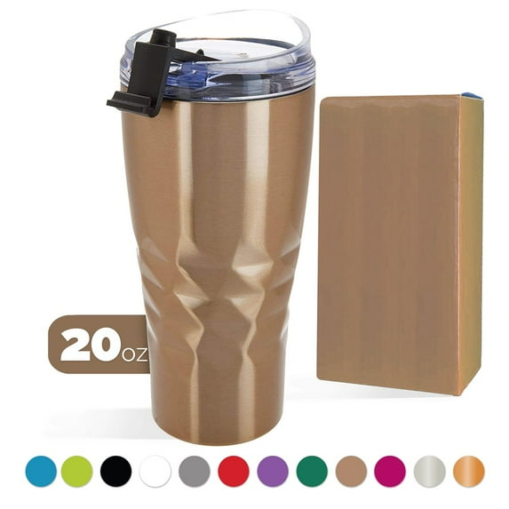 Primula Hot or Cold Thermal Travel Stainless Steel Tumbler 20 oz- Gift Box - Champagne