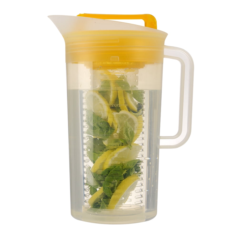 VBVC Water Pitcher,Fruit Infuser Pitcher With Removable Lid,High Heat  Resistance Infusion Pitcher For Hot/Cold Water,Flavor-Infused Beverage &  Iced Tea 
