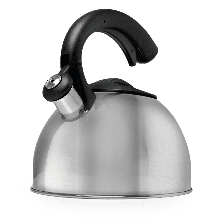Epoca Primula Stainless Steel Whistling Tea Kettle 1.5 Quart with folding  handle