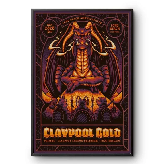 Primus Claypool Gold Tour In Long Beach CA On Jul 3 2026 Poster