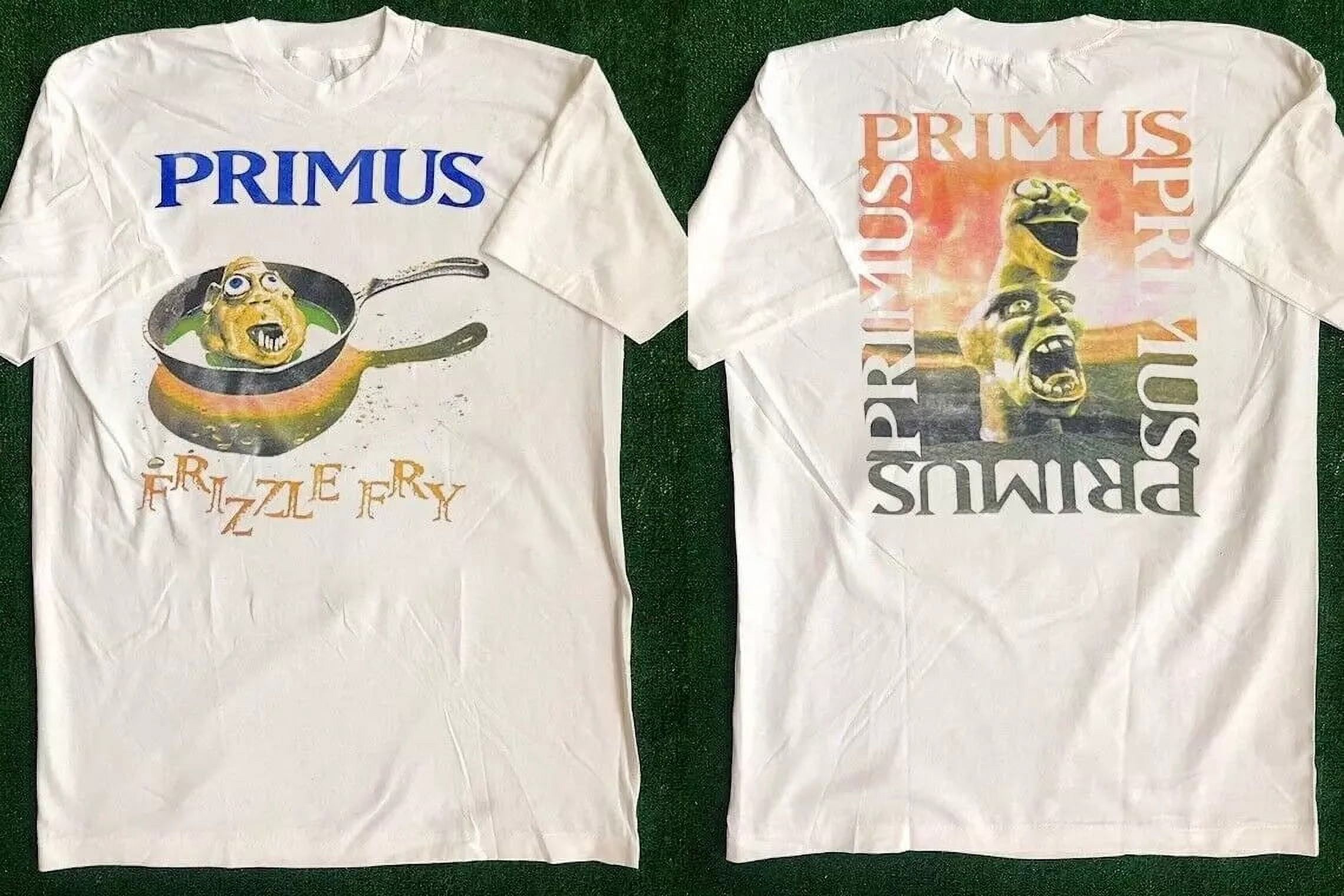 Primus Frizzle Fry 1990 Tour Vintage TShirt 90s Rock Music Tour For Fans