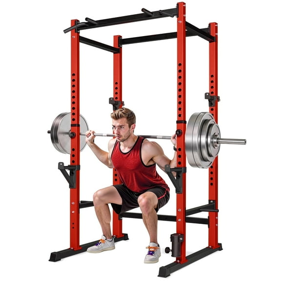 Primy 1000lb Capacity Power Rack, Rack Cage for Weight Training, Adjustable Squat Stand Rack for Home Gym Equipment, Lifting Cage
