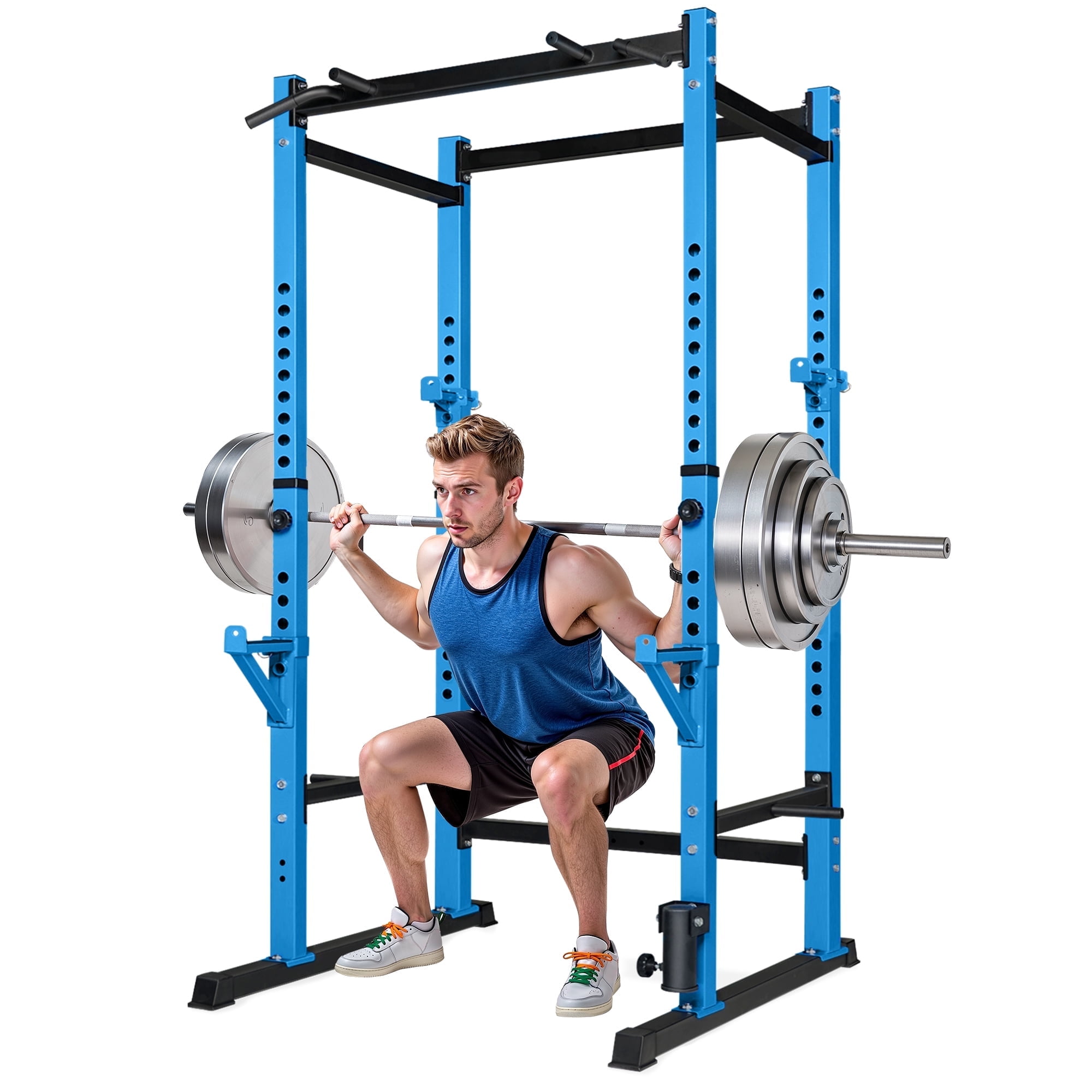 Walmart daily deals:  Primy 1000lb Capacity Power Rack, Rack Cage for Weight Training, Adjustable Squat Stand Rack for Home Gym Equipment, Lifting Cage