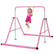 Primy 150lbs Gymnastics Bar for Kids, Height Adjustable Horizontal Bar, Folding Gymnastics Junior Training Bar for Home Gymnastics Equipment, 4-10 Years Old Kids