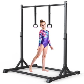 Primy 230LBS Gymnastics Bar for Kids, 39~61inches Adjustable Height Gymnastic Horizontal Bars, Stable Gymnastics Equipment Junior Training Bar for Home Using for Children