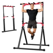 Primy 350lbs Foldable Pull Up Bar Station, Pull Up Bar for Home Gym Workout, Free-Standing Dip Station Power Tower Strength Training Fitness Equipment