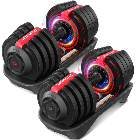 Primy Primy Adjustable Dumbbell Set, 40LB to 3LB Weight Set, 12 Free Weights ...
