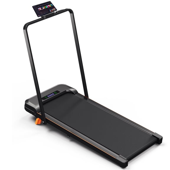 Primy Walking Pad Treadmill with 6% Incline handle and Remote Control, Compact Under Desk Treadmill for Home& Office, 300 lbs Weight Capacity