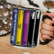 Prince Albums Cassette Collection Retro Black Accent Ceramic Coffee Mug for Fans