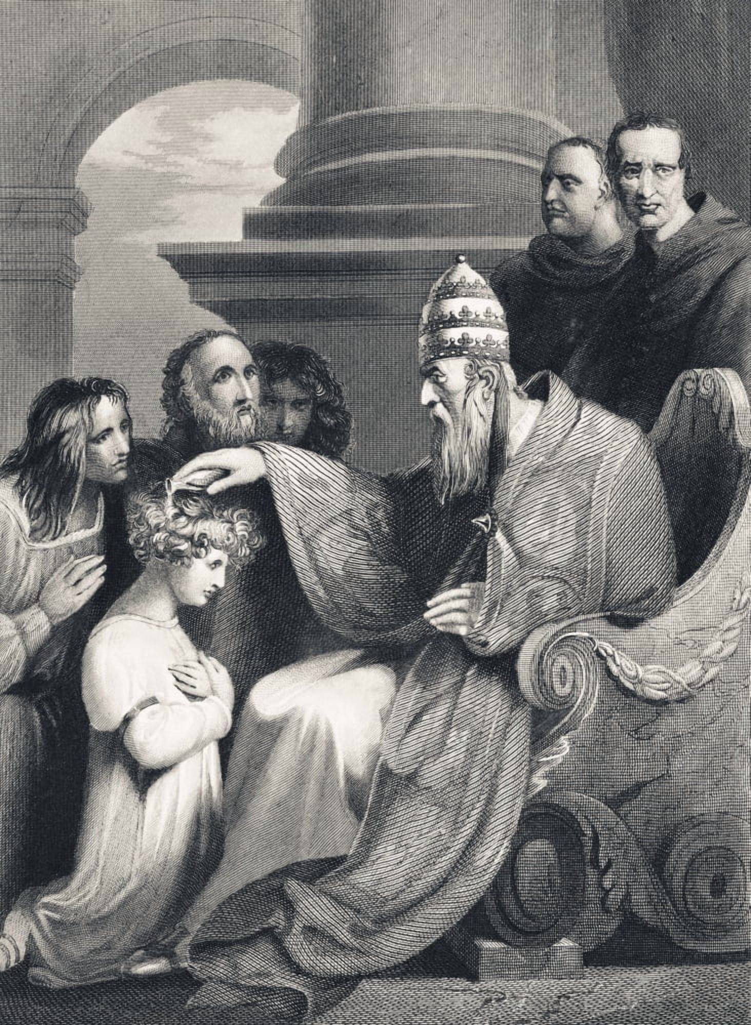 Prince Alfred Later Alfred The Great Before Pope Leo Iv From The National And Domestic History Of England By William Aubrey Published London Circa 1890 Canvas Art - Ken Welsh Design Pics (12 x 17)