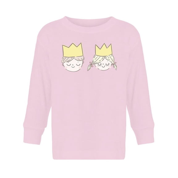 Prince And Princess Design. Long Sleeve Toddler's -Image by Shutterstock