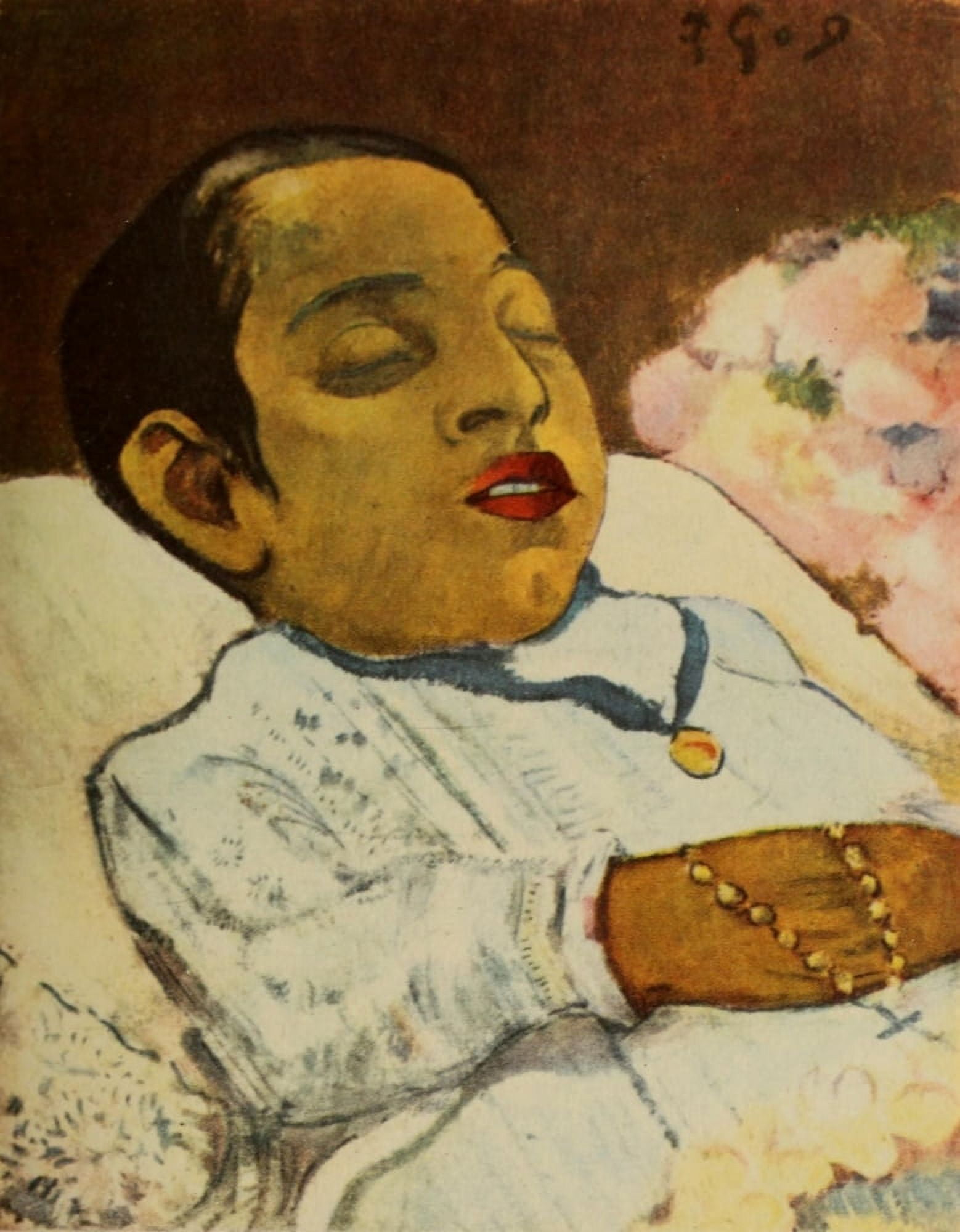 Prince Atiti on his Death-Bed 1892 Canvas Art - P Gauguin (18 x 24)