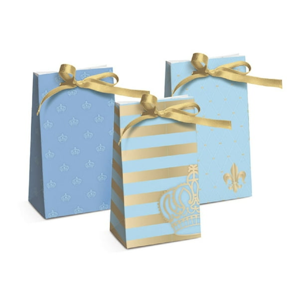Prince Birthday Party - Favor Gift Box 2.9 x 1.5 x 5.1 inches Approx - 8 Pack | Boy Baby Shower Decorations | Prince Birthday Party