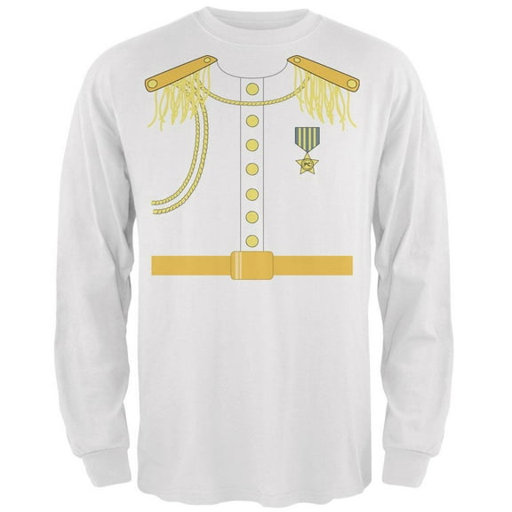 Prince Charming Costume White Adult Long Sleeve T-Shirt - 2X-Large