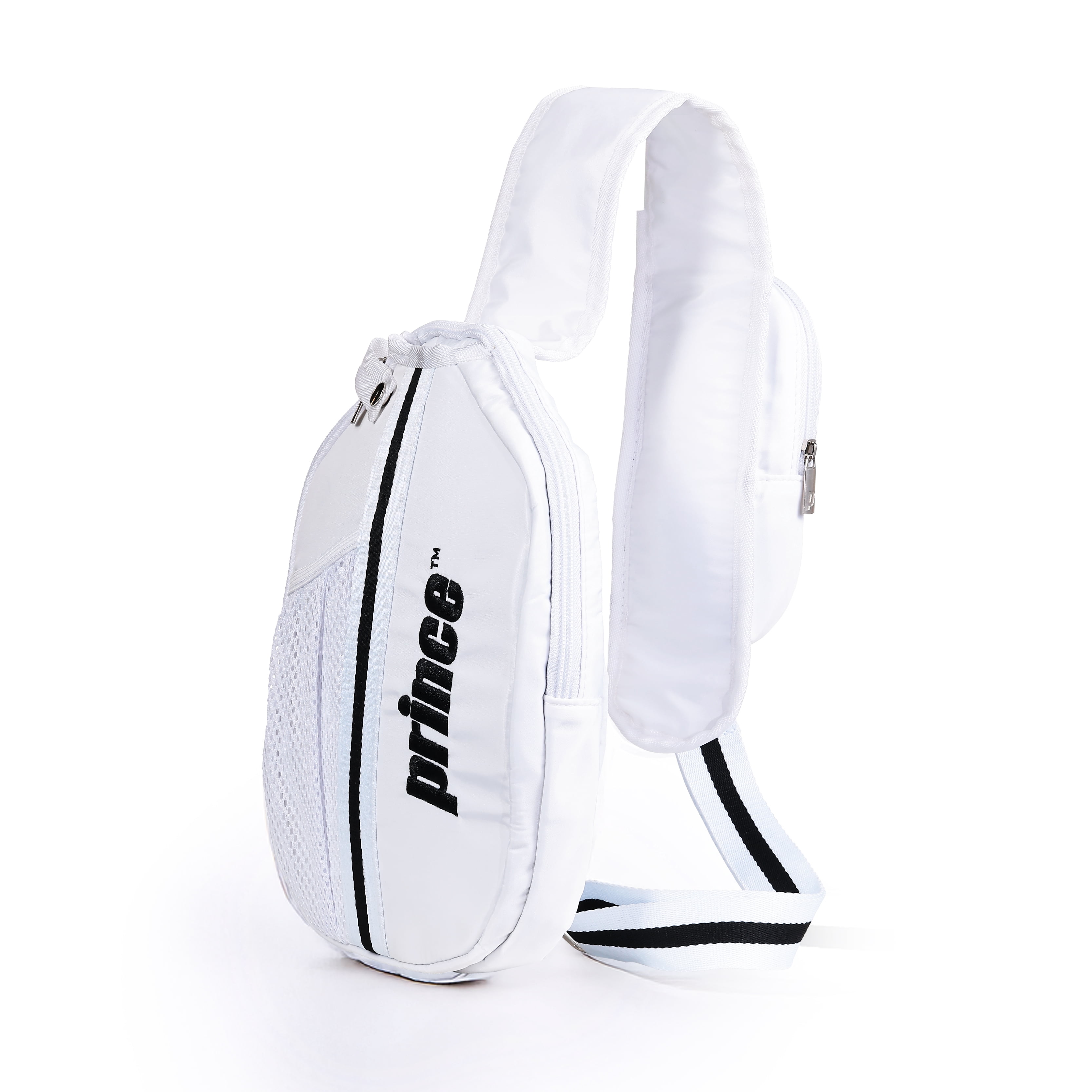Prince Cross Body Paddle Bag, White– Lightweight Sling Pickle ball & Paddle Sports Bag