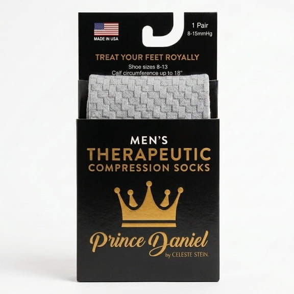 Prince Daniel Men s Therapeutic Compression Sock Carbon Fiber 8 15 mmHg Mild