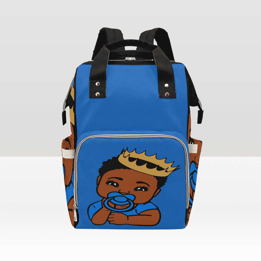 Prince Diaper Bag Backpack, Large Capacity Nursing Bag Waterproof Wide Open Travel Nappy Bag for Baby Care