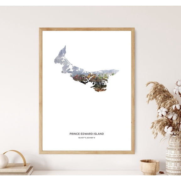 Prince Edward Island Print Prince Edward Island Print Prince Edward Island Pei Pei Map Art Map Of Pei