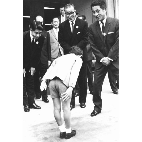 Prince Hiro Bows Before Orie Kitajima (Center) History (24 x 36)