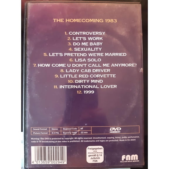 Prince-Homecoming Dvd (DVD) Prince