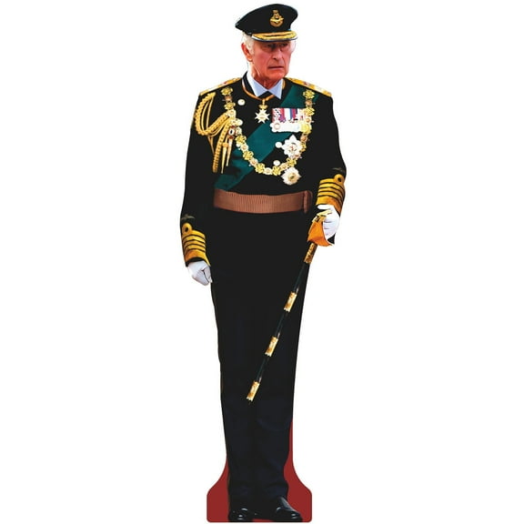 Prince King Charles III Royal Uniform Sword Cardboard Cutout Standee Standup