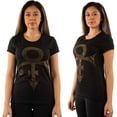 thumbnail image 1 of Prince Ladies Embellished T-Shirt: Gold Symbol (Medium), 1 of 2
