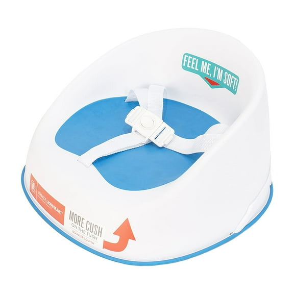 Prince Lionheart Squish Booster Seat, 3-Point Harness Dual-Strap System, Easy to Wipe Clean, Lightweight, Berry Blue