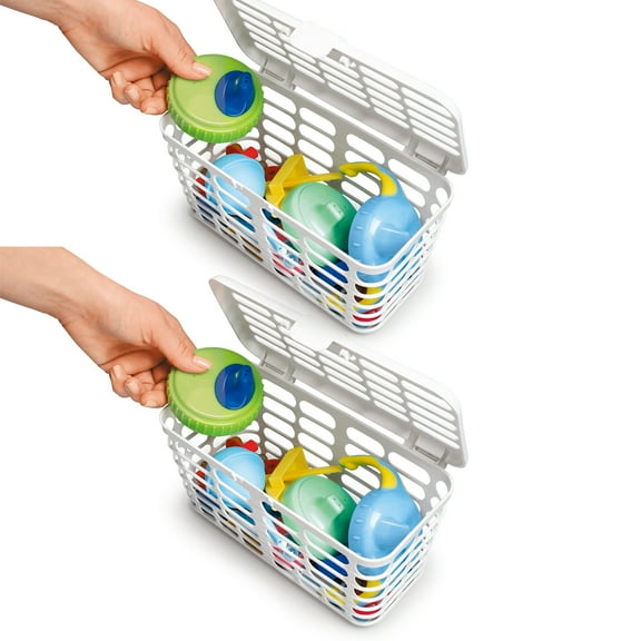 Prince Lionheart Toddler Dishwasher Basket, Baby Bottle Drying Racks, Large, 2 Pack