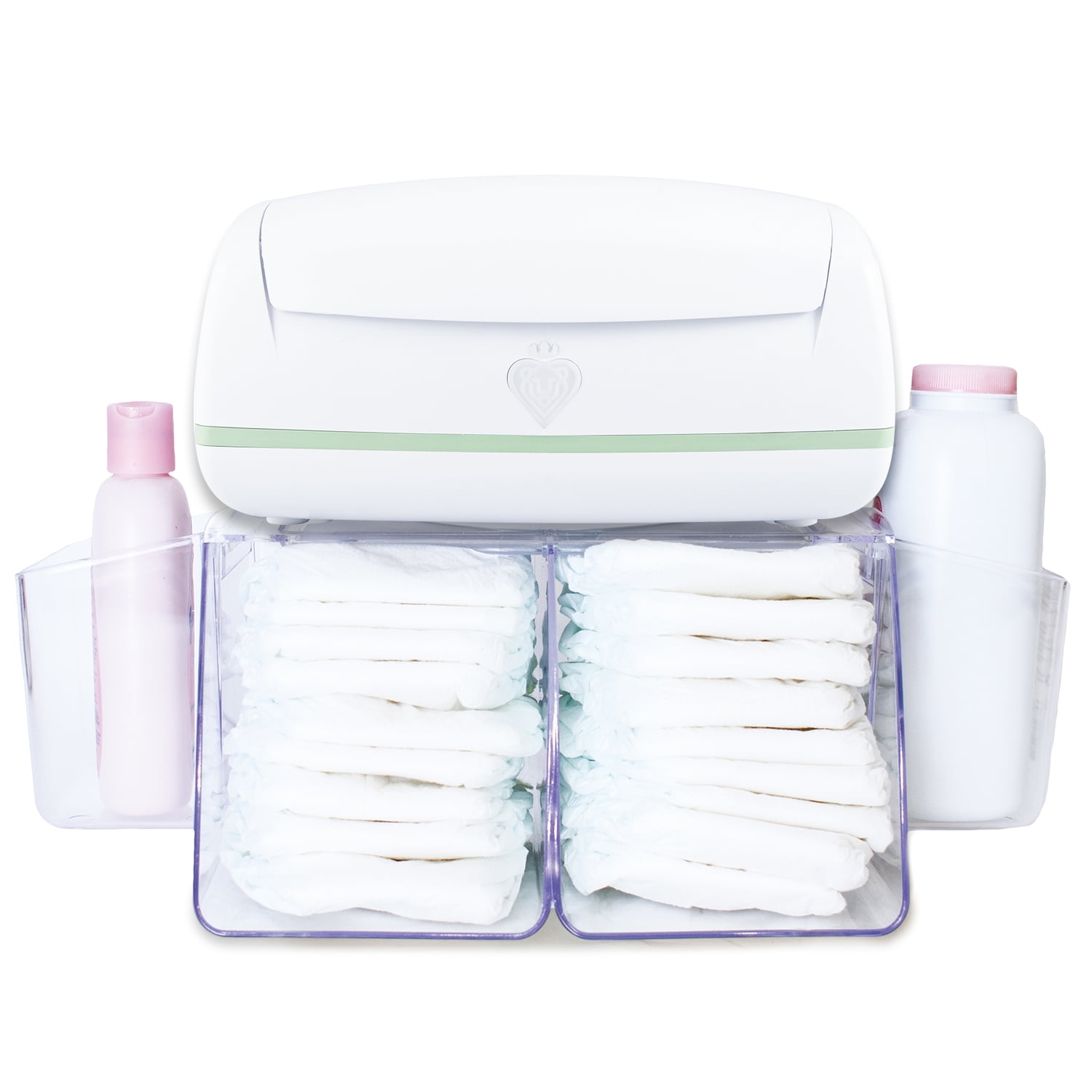 Prince Lionheart Warmies Wipes Warmer Kit Designed for Reusable Cloth Wipes | Includes 1 everFRESH Pillow and 1 Dresser Top Diaper Depot