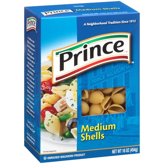 Prince Medium Shells Pasta 16 oz. Box
