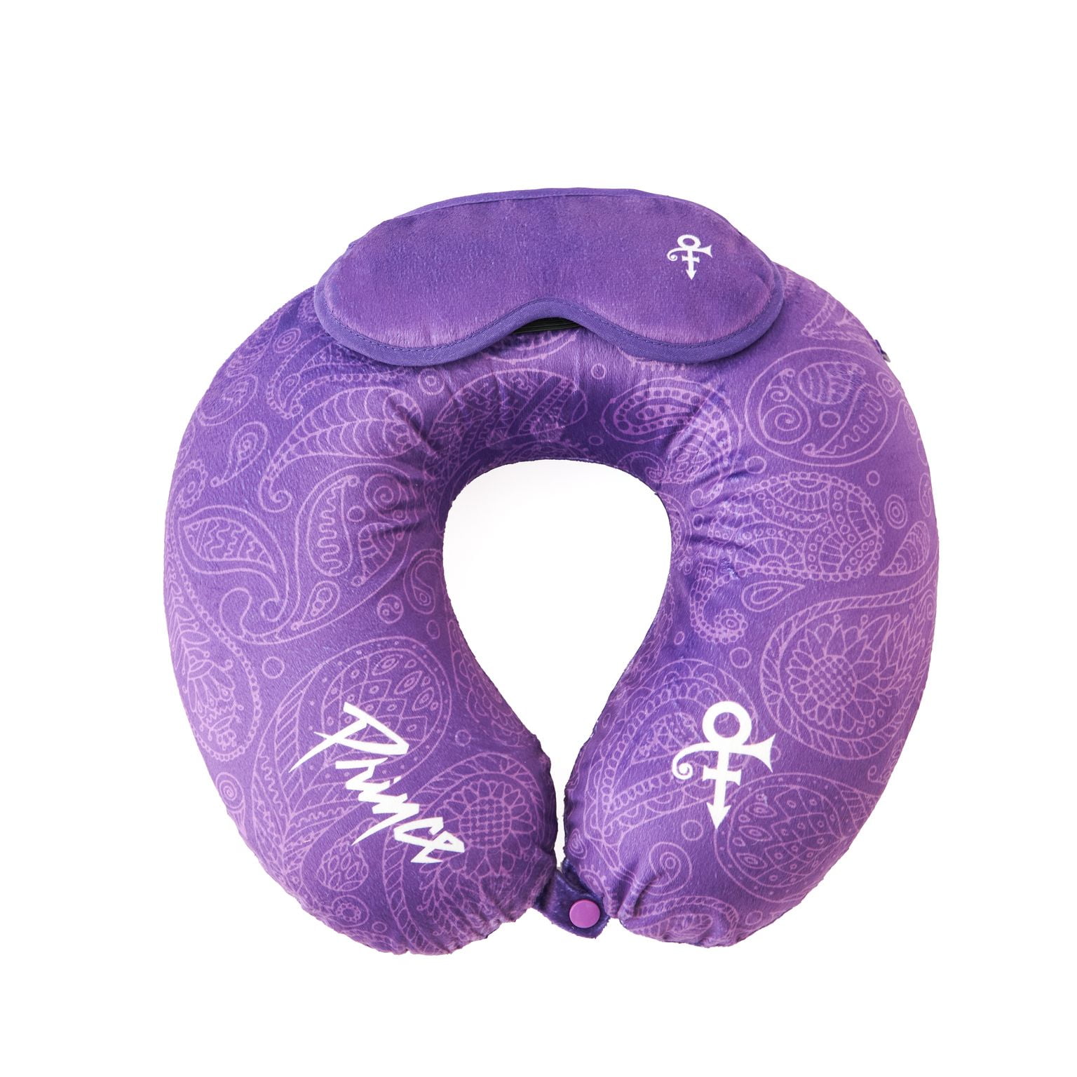 Prince Memory Foam Travel Neck Pillow with Eye Mask 2PC Travel Set