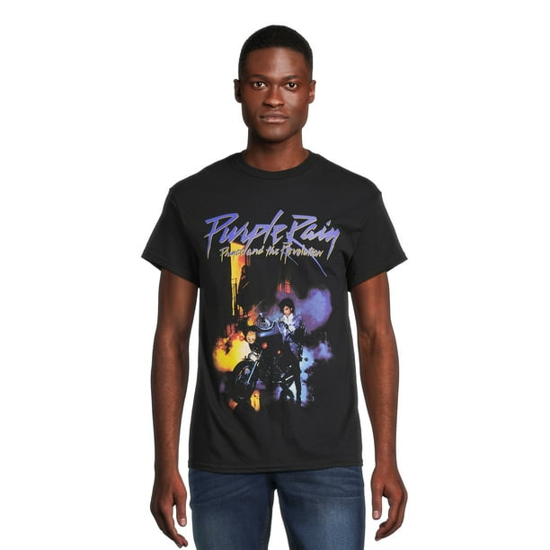 Prince Men's Purple Rain Graphic Tee with Short Sleeves, Sizes S