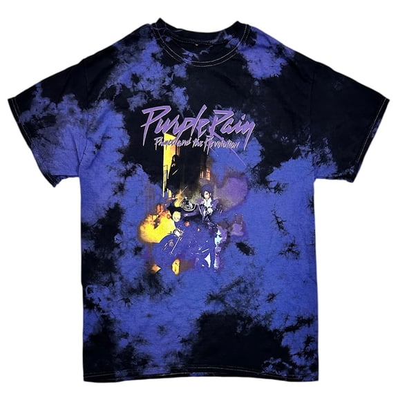 Prince Men's T-Shirt Officially Licensed Purple Rain Tie Dye Tee (Medium, Purple Tie Dye)