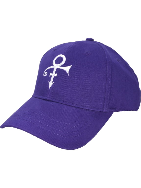 Men's White Symbol Hat Adjustable Purple