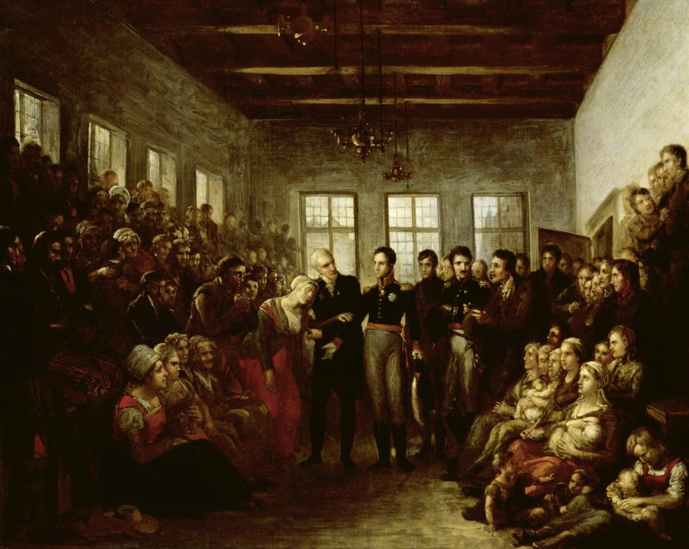 Prince Of Orange Visiting Flood Victims At The Almoners Orphanage Canvas Art - (36 x 24)