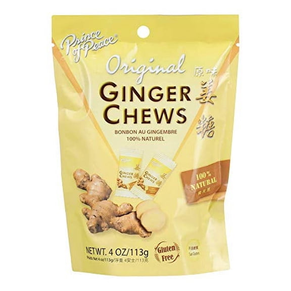 Prince Of Peace Ginger Chews Original Bag, 4 oz, 6 Pack