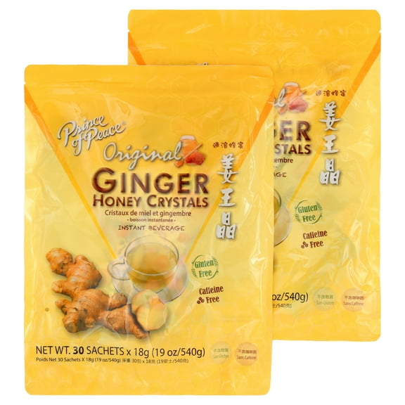 Prince Of Peace Ginger Honey Crystals, 30 Ct, Pack of 2