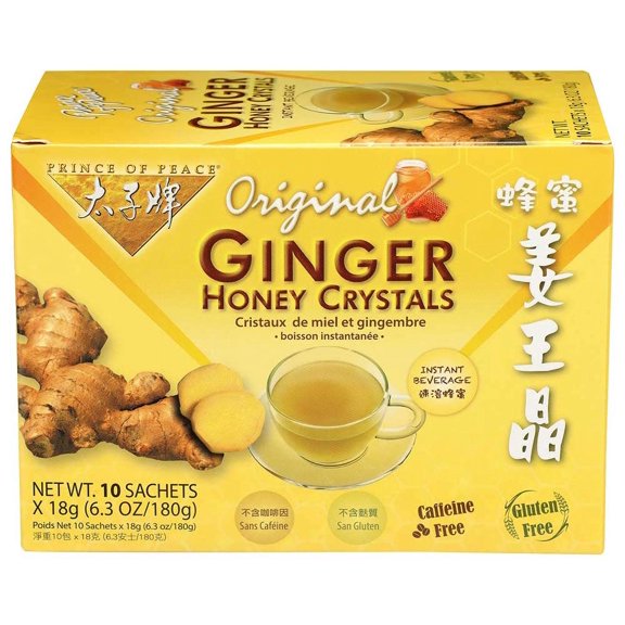 Prince Of Peace Ginger Honey Instant Crystal Tea, 10 Bags