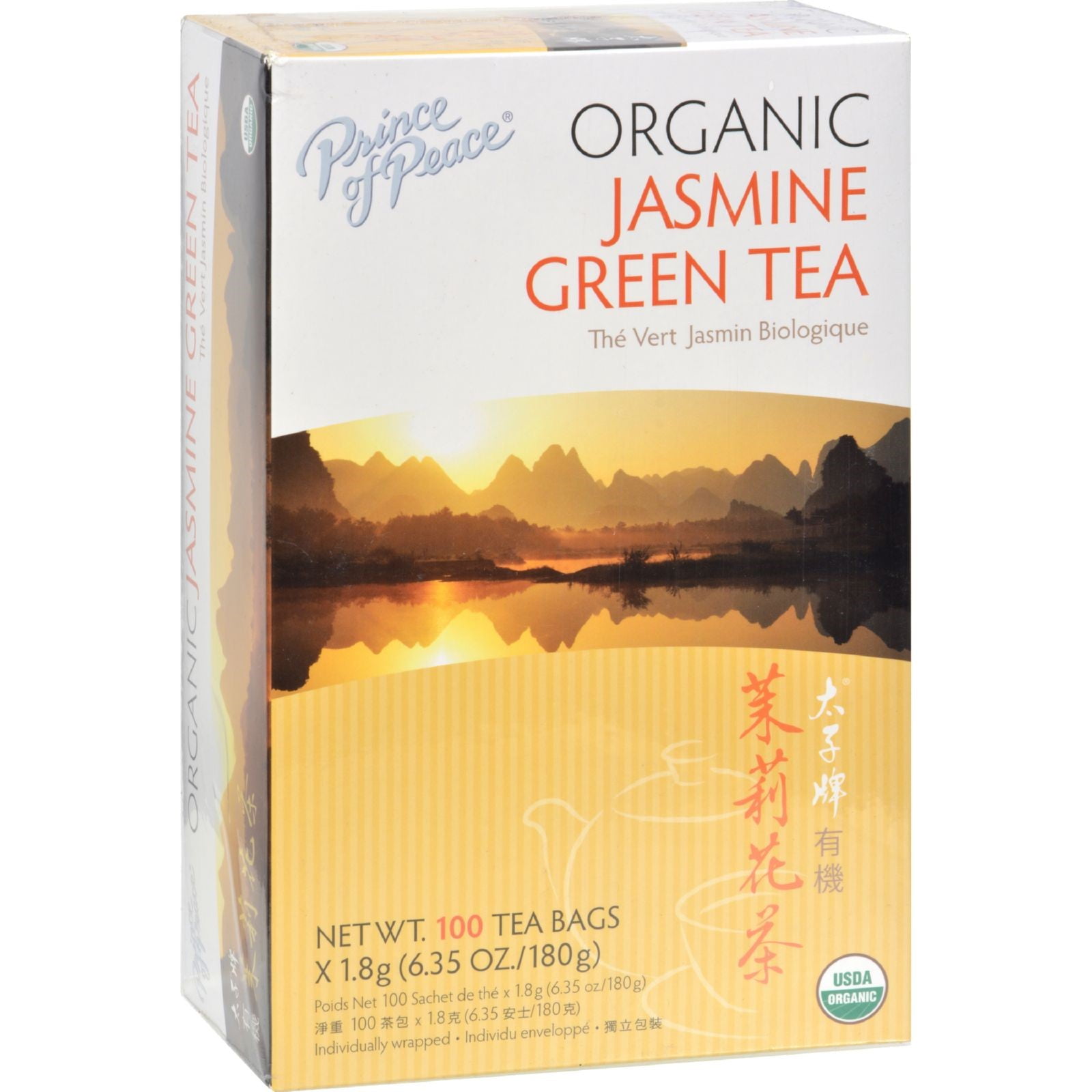 Buy 2023 Organic Jasmine Green Tea for Calm Mind Pyramid Tea Bags | Teabox