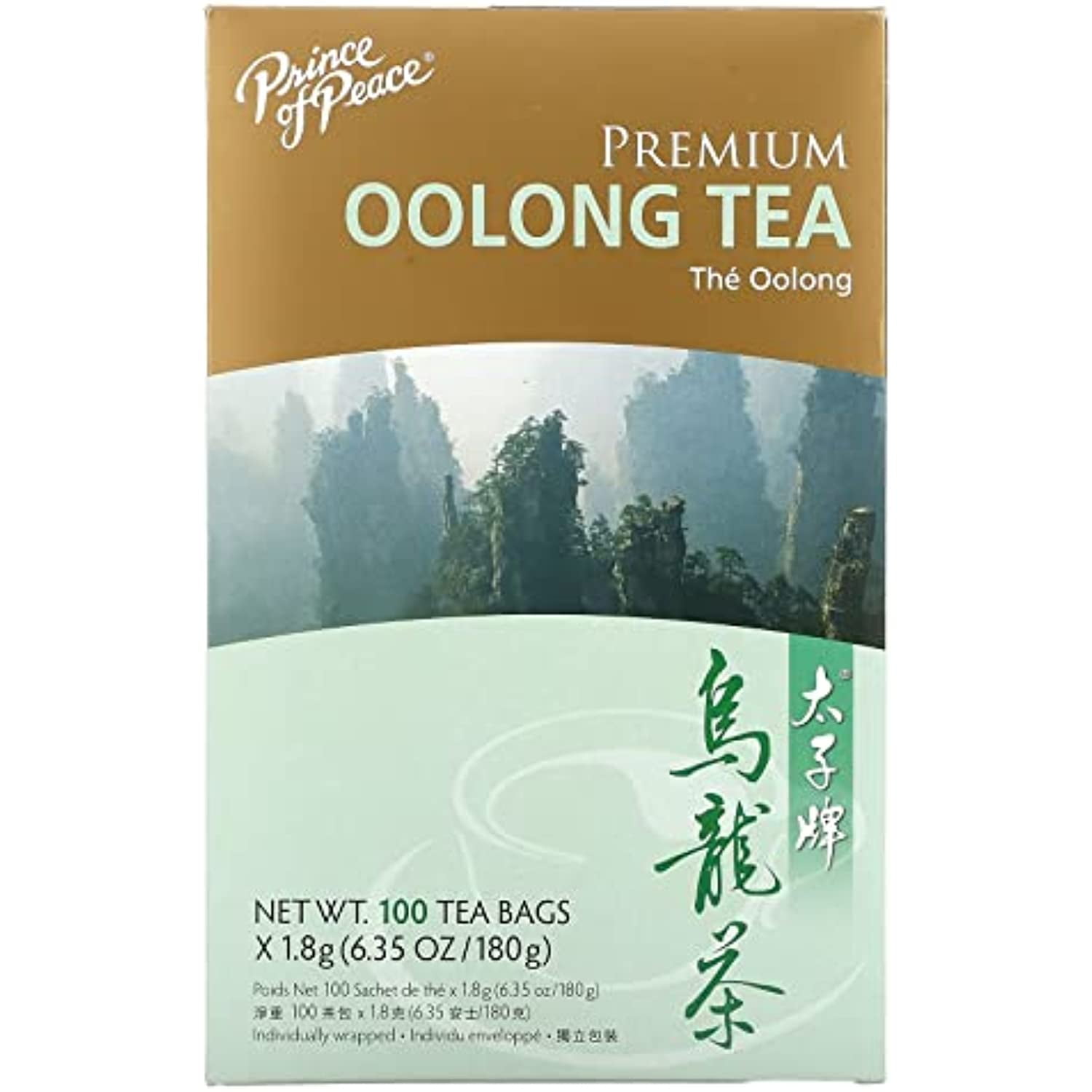 Prince Of Peace Organic Oolong Tea, 100 Tea Bags 100 Organic Black