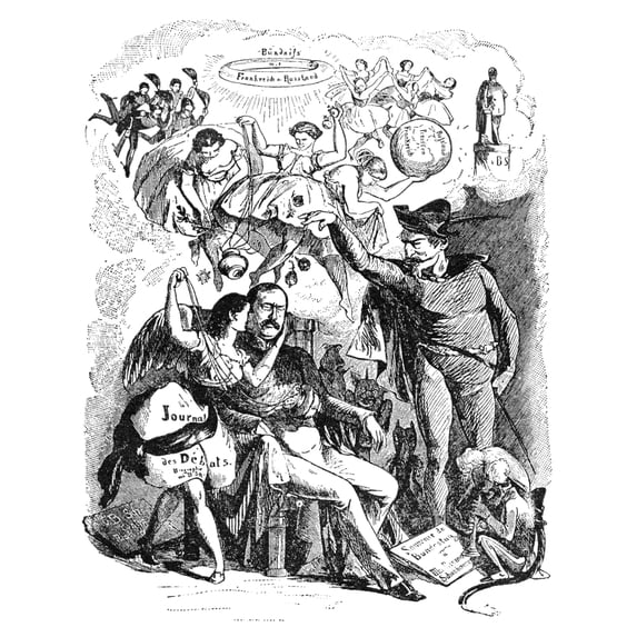 Prince Otto Von Bismarck N(1815-1898). Prince Otto Von Bismarck-Schonhausen. Prussian Statesman. Cartoon Depicting