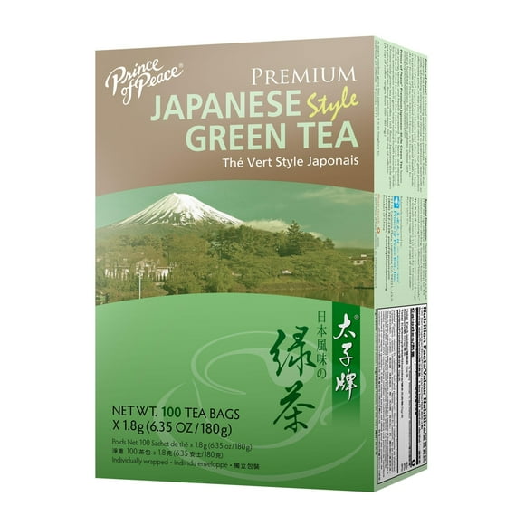 Prince of Peace Premium Japanese Style Green Tea, 100 Tea Bags, 2 Packs Prince of Peace Tea Delicate Green Tea Young, Tender Tea Leaves Tea Bags from Prince of Peace